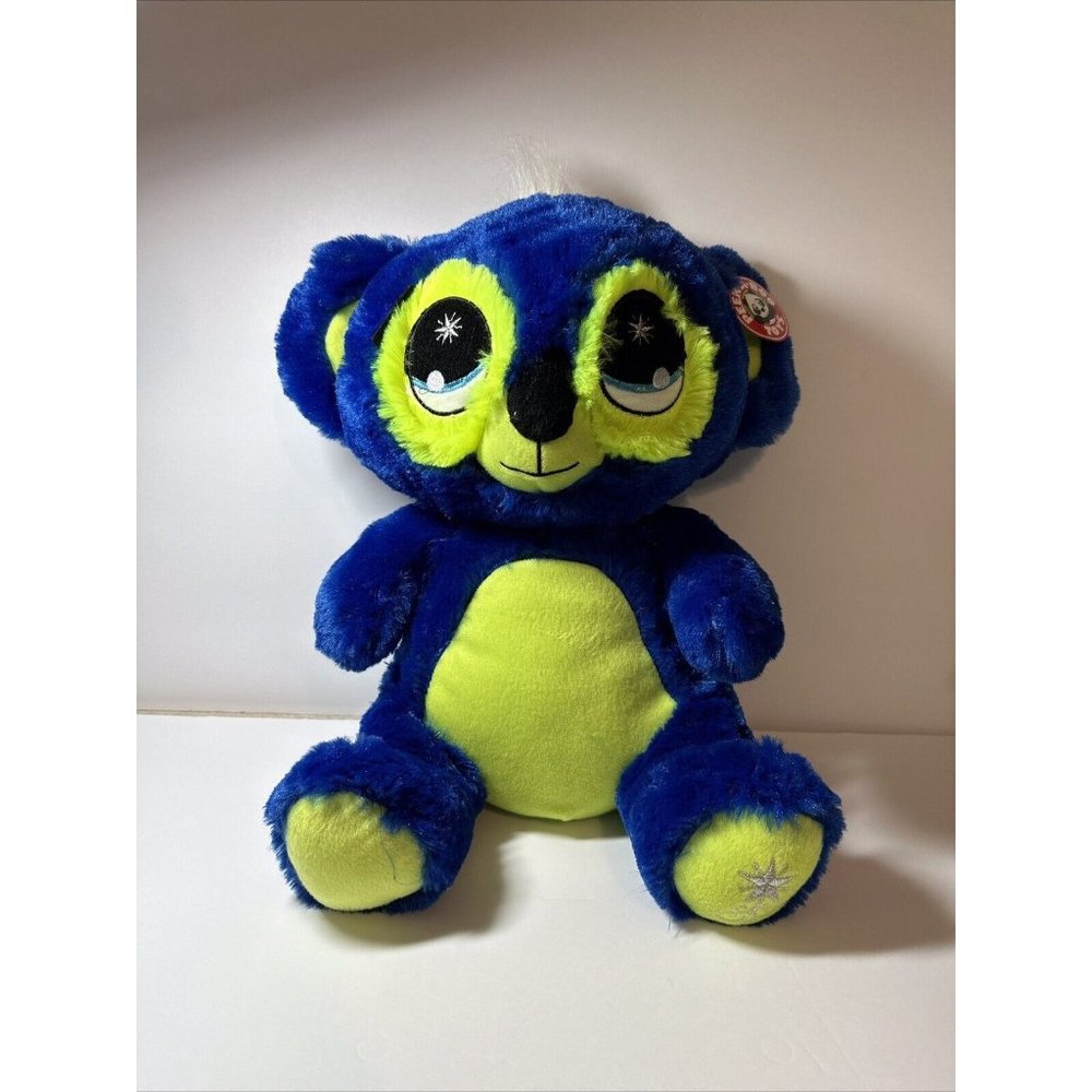 Peek A Boo Toys Blue And Green Stuffed Sleepy Time Bear NWT Christmas
